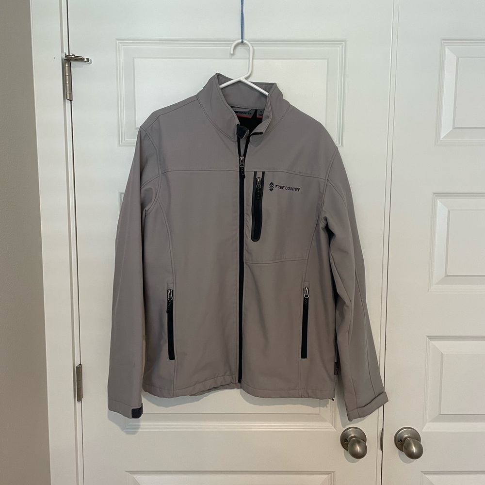 Free Country Gray Performance Jacket with Athletic Cut